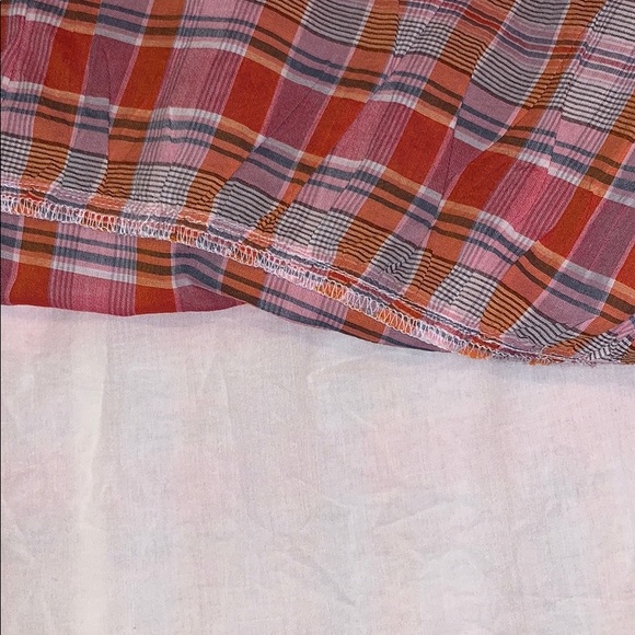 Madewell Plaid Ruffle-Sleeve Popover Mini Dress M - Picture 7 of 10